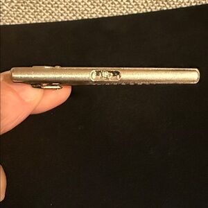 Burberry Silver Authentic Tie Clip